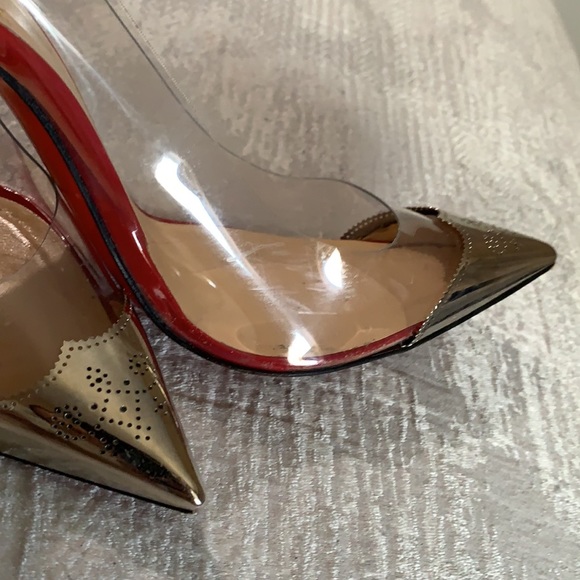 Christian Louboutin Pigalle Metal Toe Clear